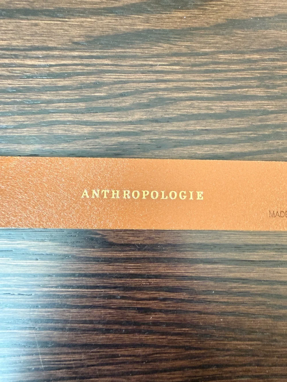 NWOT Anthro Leather Belt Western Brown Gold